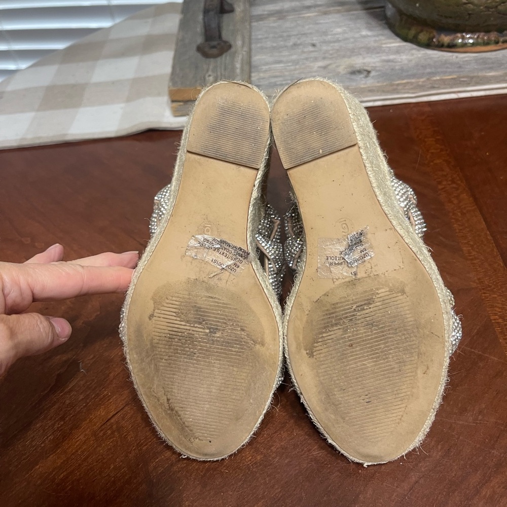 Steve Madden UZO rhinestone espadrille wedge sandals - Picture 8 of 8